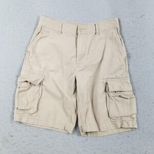 Urban Pipeline Cargo Shorts Mens 30 Tan Khaki Cotton Cargo Pockets Flat Front